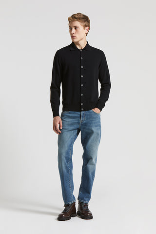 Regular-fit light wash denim jeans