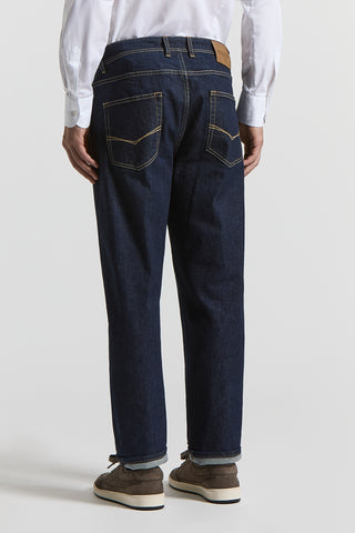 Cotton denim twill trousers