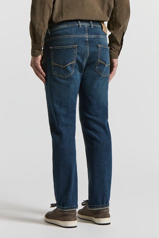 Cotton denim twill trousers