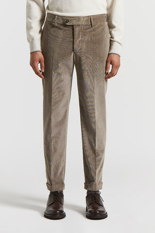 Cotton and cashmere corduroy trousers