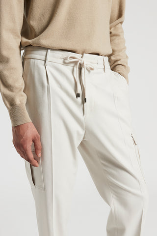 Wool-blend cargo trousers