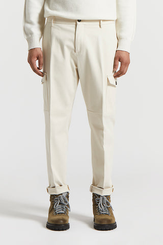Cotton gabardine cargo trousers