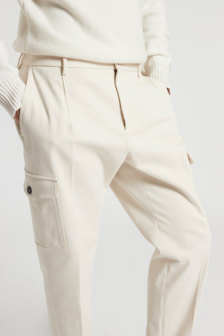 Cotton gabardine cargo trousers