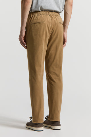 Cotton gabardine jogger trousers