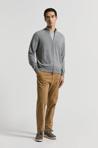 Cotton gabardine jogger trousers