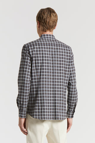 Chequered cotton flannel shirt