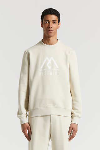 Cotton and cashmere crew-neck sweatshirt