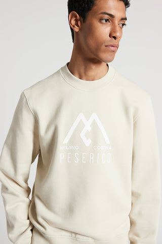 Cotton and cashmere crew-neck sweatshirt