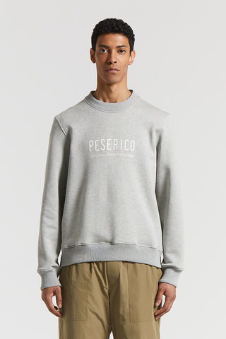 Brushed cotton melange sweatshirt