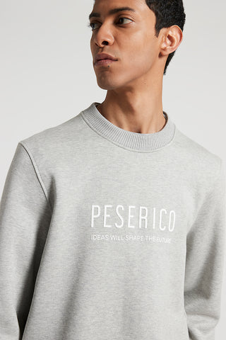 Brushed cotton melange sweatshirt