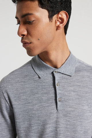 Wool polo shirt