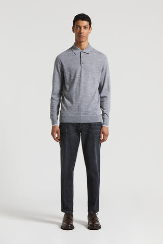 Wool polo shirt