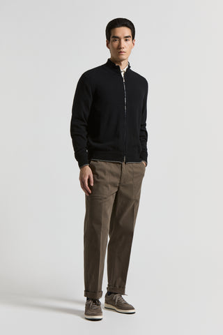 Wool and cashmere full-zip sweater