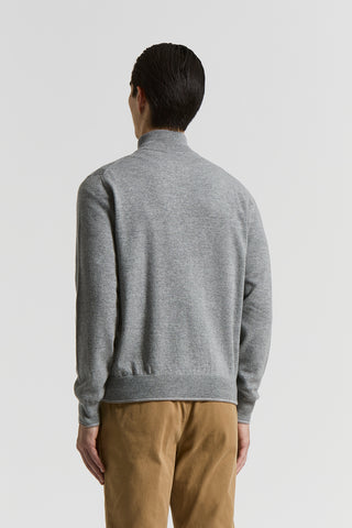 Wool and cashmere full-zip sweater