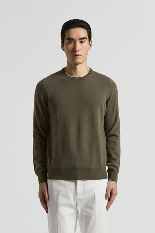 Wool and cashmere crew-neck sweater