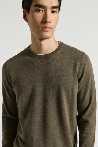 Wool and cashmere crew-neck sweater