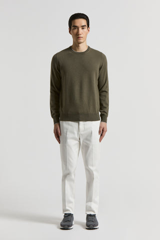 Wool and cashmere crew-neck sweater