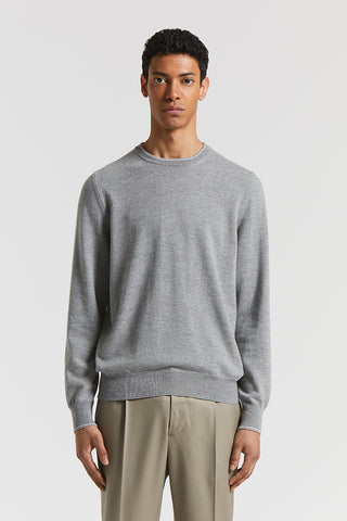 Wool and cashmere crew-neck sweater