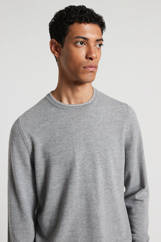 Wool and cashmere crew-neck sweater