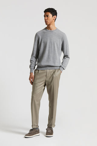 Wool and cashmere crew-neck sweater