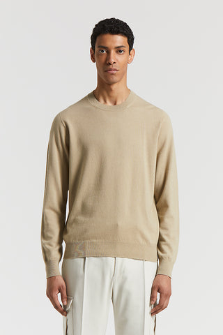 Pure cashmere crew-neck sweater