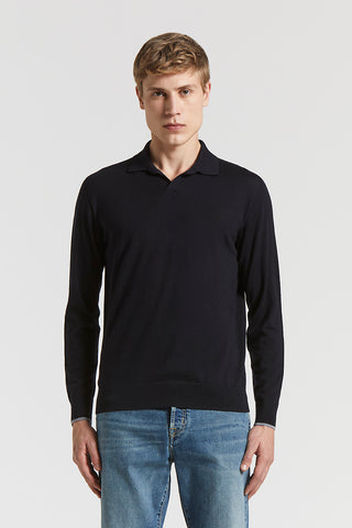 Wool polo shirt