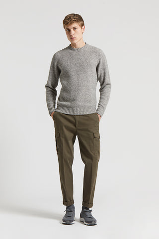 Knop mouliné yarn crew-neck sweater