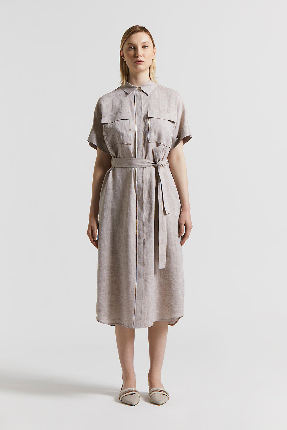 パーティードレス PESERICO Linen midi dress Linen midi dress | Peserico