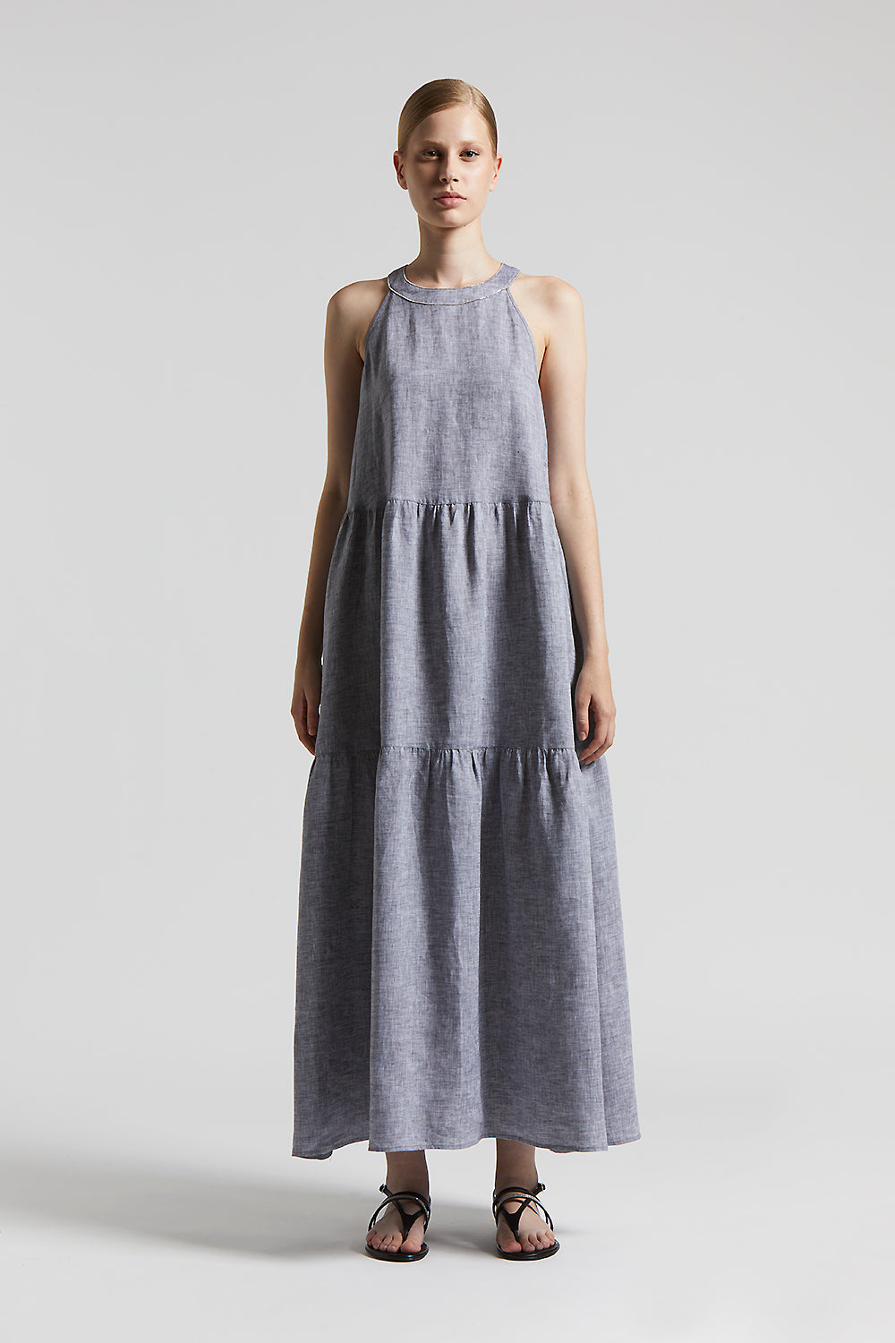 ワンピース PESERICO SS25 Linen voile long dress (S02159 948) Pure cotton voile long dress | Peserico US