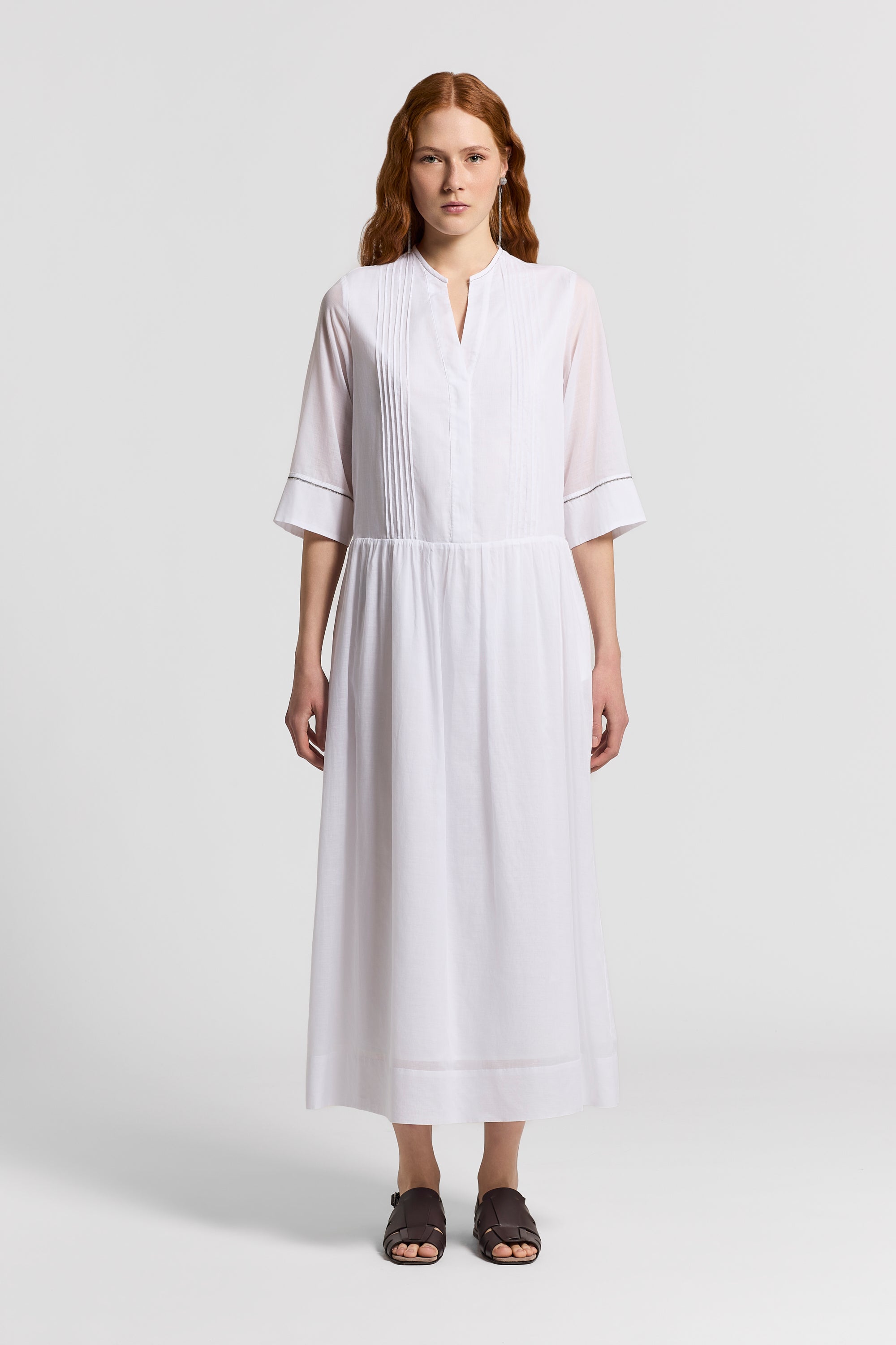 Long pure cotton voile dress