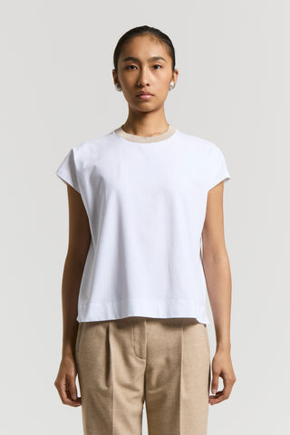 Stretch cotton jersey T-shirt