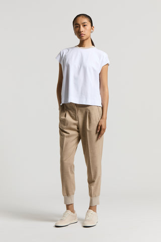 Stretch cotton jersey T-shirt