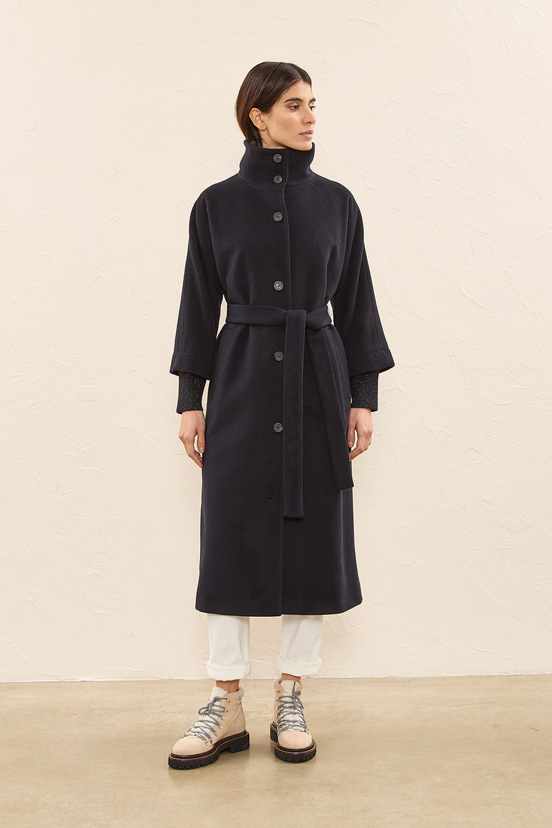 Hiso wool cashmere clearance relaxed a line coat