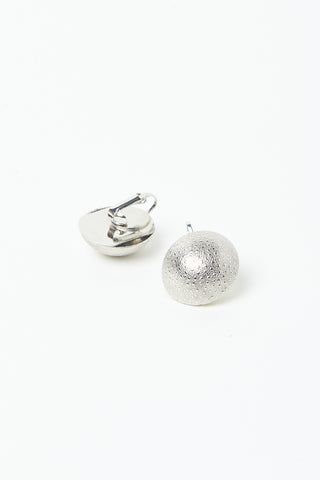 Semi-sphere earrings in embellished metal