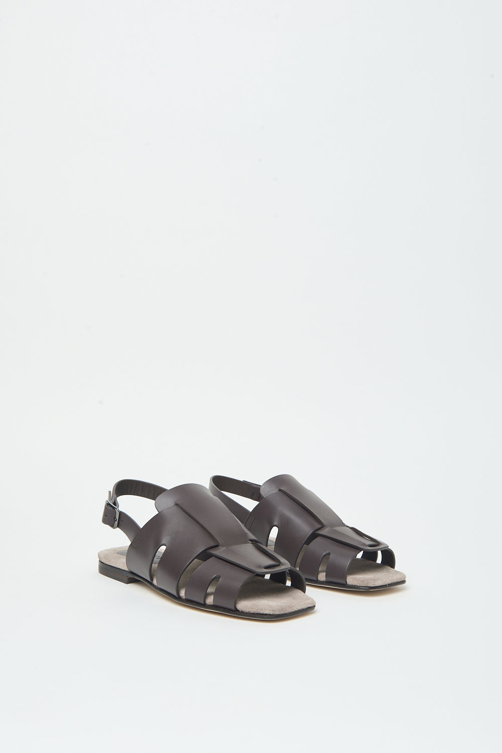 Flat leather sandals | Peserico