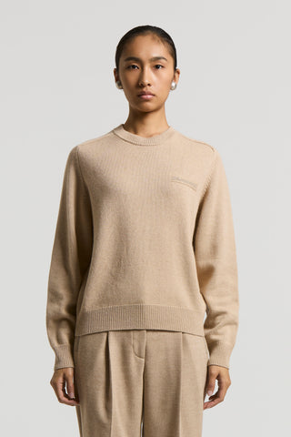 Cashmere, silk and wool crew-neck sweater