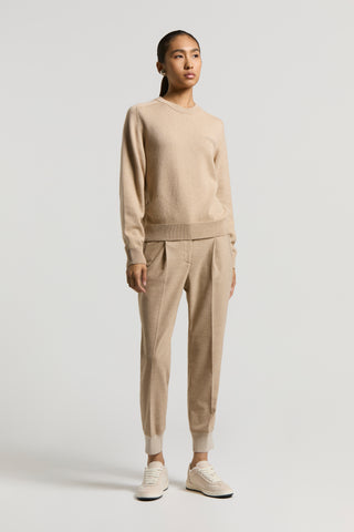 Cashmere, silk and wool crew-neck sweater