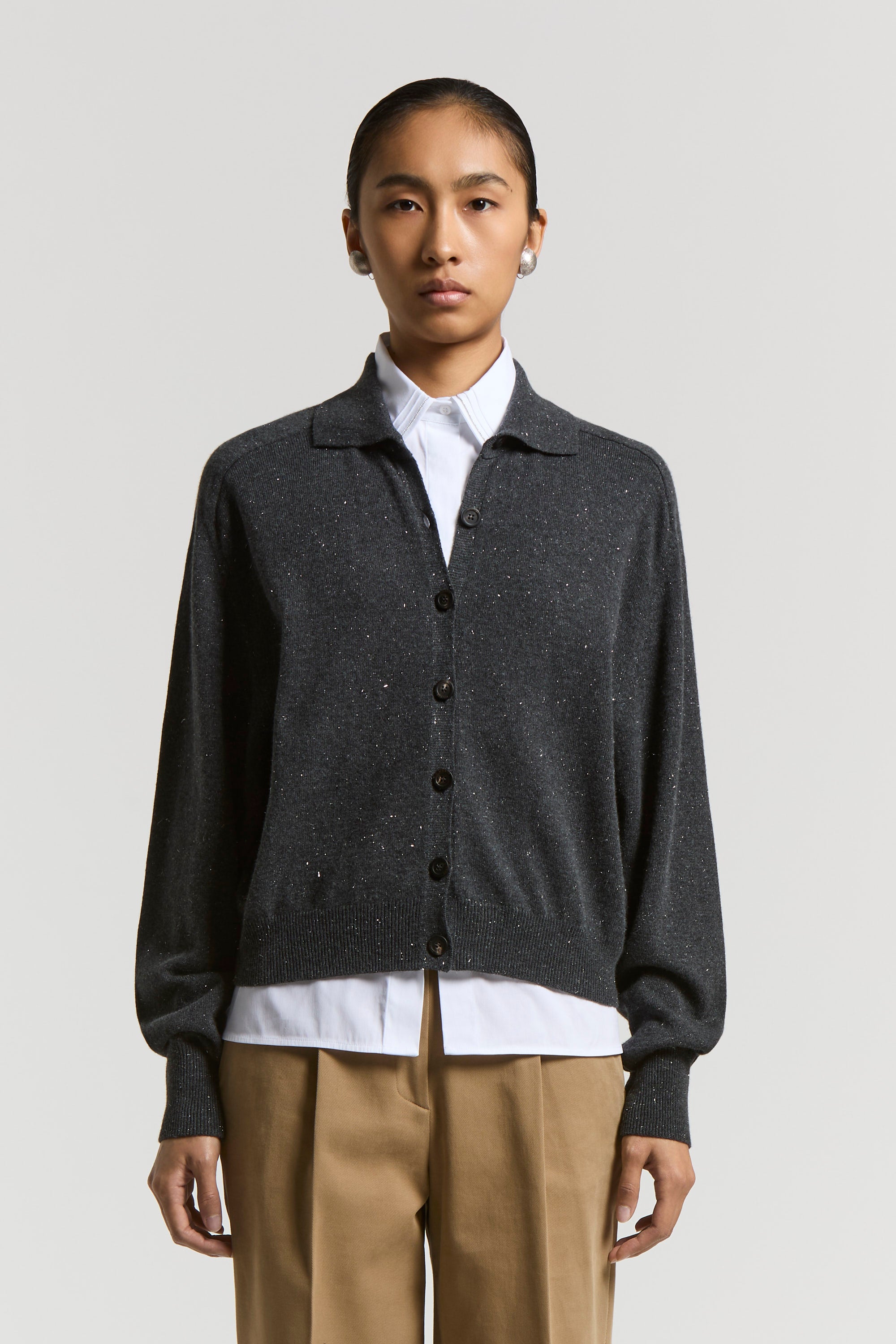 ペゼリコpeserico カーディガン Cashmere, silk and wool cardigan with buttons | Peserico