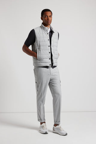 Down waistcoat and technical viscose