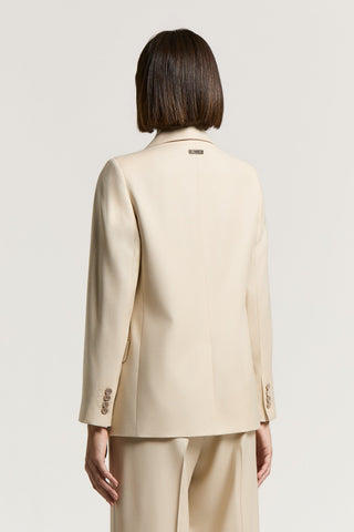 Wool flannel and lurex single-breasted blazer