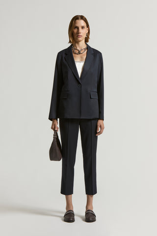 Pure wool gabardine trousers