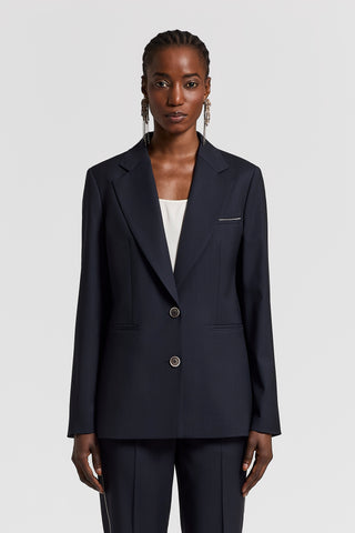 Single-breasted Loro Piana merino wool blazer