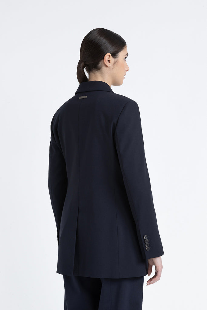 Double-breasted blazer in technical wool  