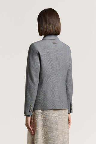 Blazer croisé en laine et viscose