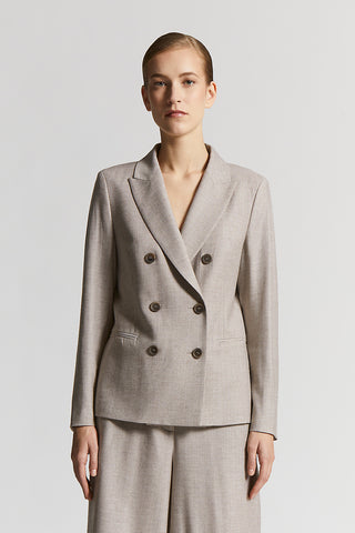 Stretch viscose wool blazer
