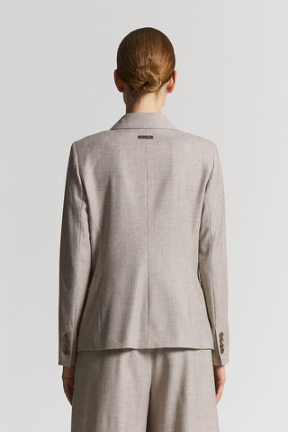 Stretch viscose wool blazer