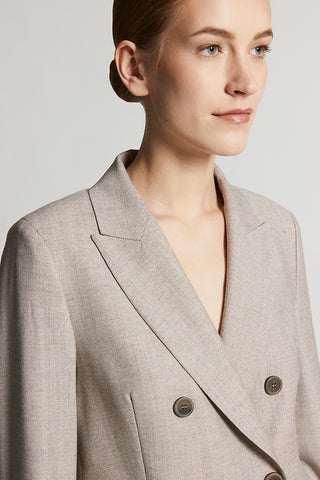 Stretch viscose wool blazer