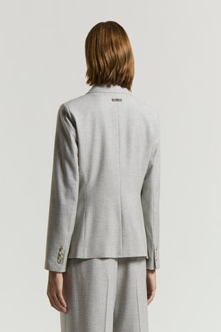 Stretch viscose wool blazer
