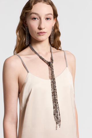 Viscose dress with straps