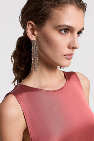 Long viscose satin dress